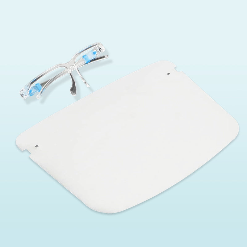 Full Coverage Reusable Safety Face Shield with Glasses Frame